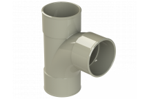 POLYPIPE S2000 50MM MUPVC 92.5DEG SWEPT TEE - SOLV GREY