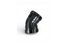 E.TUPLING 6\" PUSH-FIT SOIL D/S 45DEG BEND - BLACK