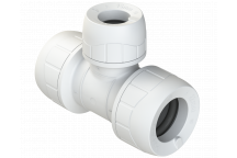 POLYPLUMB ENHANCED - 22X22X15 BRANCH RED TEE - WHITE