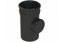 POLYPIPE RING-SEAL ACCESS PIPE (1XSCKT);6\"/160MM BLK