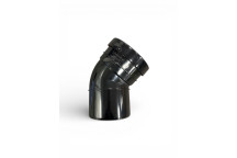 E.TUPLING 6\" PUSH-FIT SOIL S/S 45DEG BEND - BLACK