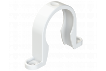 S/WELD PIPE CLIP; 40MM WHITE