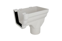 FLO NIAGARA STOPEND O/LET;RH 80MM ROUND WHITE