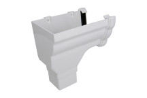 FLO NIAGARA STOPEND O/LET;LH 65MM SQ WHT
