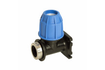 FLOPLAST MDPE 20MM X 0.5\" WALL PLATE ELBOW