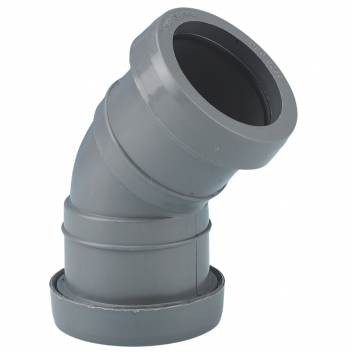 E.Tupling Push-Fit Waste 32mm 135° Obtuse Bend Grey