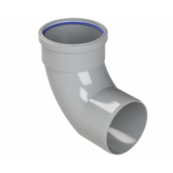 POLYPIPE RING-SEAL BEND (1XSCKT);4\"/110MM 92.5DEG GY