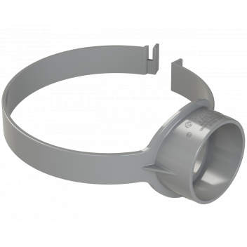 POLYPIPE RING-SEAL STRAPBOSS(OPEN);SIDEFIX 6\"/160 GY