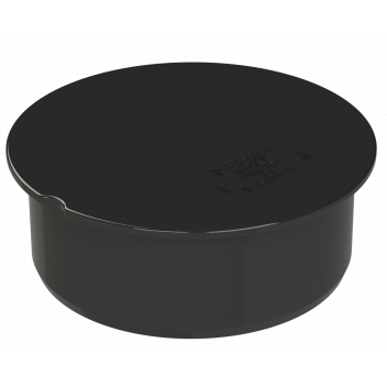 POLYPIPE RING-SEAL SOCKET STOP END PLUG; 4\"/110MM BLACK