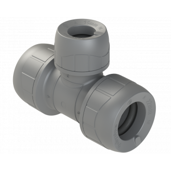 POLYPLUMB ORIGINAL BRANCH REDUCED TEE; 22X22X15MM