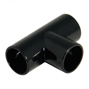 FLO S/WELD O/FLOW TEE; 21.5MM BLACK