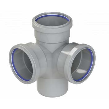 *POLYPIPE RING-SEAL CORNER BRANCH; 4\"/110MM 87.5D GRY