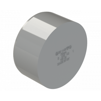 S/WELD SOCKET STOP END PLUG; 50MM GREY