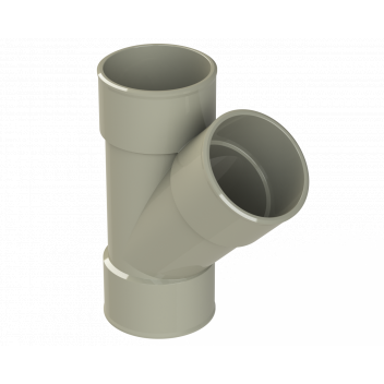 POLYPIPE S2000 MUPVC 50MM 45DEG BRANCH - SOLV GREY