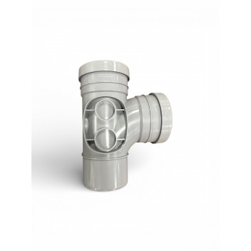 E.TUPLING 6\" PUSH-FIT SOIL D/S 90DEG BRANCH - GREY