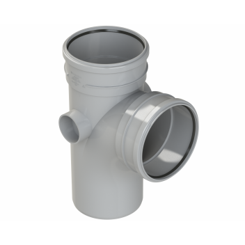 POLYPIPE RING-SEAL SINGL BRANCH;6\"/160MM 92.5D EQ GY