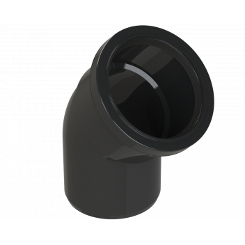POLYPIPE RING-SEAL BEND (1XSCKT);3\"/82MM 135DEG BLCK