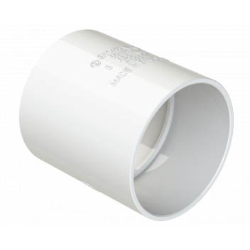 S/WELD STRAIGHT COUPLING; 50MM WHITE