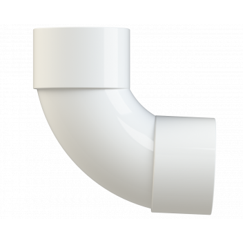 S/WELD SWEPT BEND 92.5DEG; 40MM WHITE