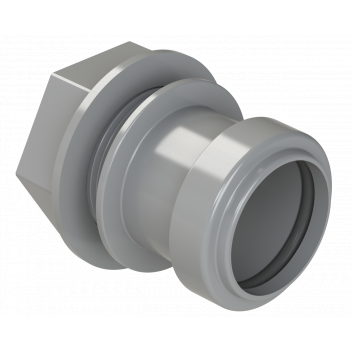 PUSHFIT TANK CONNECTOR; 32MM GREY