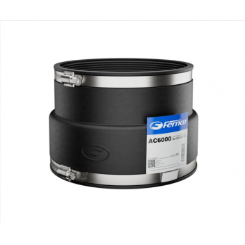 FERNCO PVC FLEXIBILE ADAPTOR 177-190 / 152-162 (6\" CLAY - 6\" PVC)