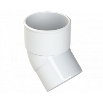 S/WELD SPIGOT BEND 45DEG; 50MM WHITE