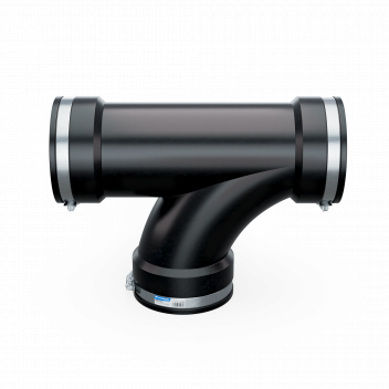 FERNCO PVC FLEXIBILE TEE 105-116MM (4\")
