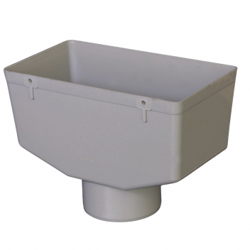 E.TUPLING 110MM HOPPER HALF ROUND KOMMERCIAL GREY