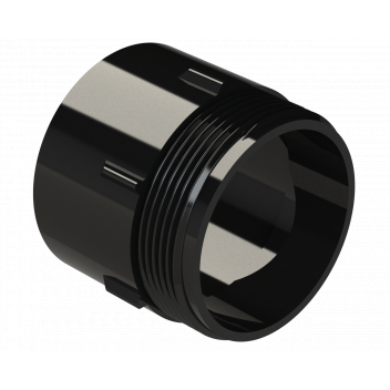 POLYPIPE S2000 MUPVC 50MM SCKT X MI CONNECTOR - BLACK