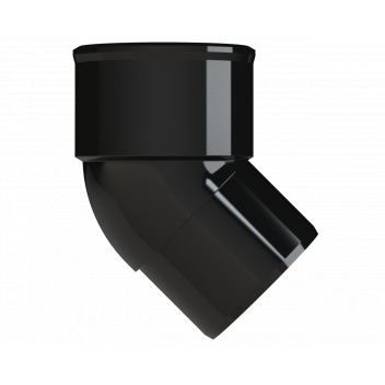POLYPIPE S2000 32MM MUPVC 45DEG SPIGOT BEND - BLACK