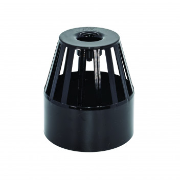 FLOPLAST RING-SEAL SOIL VENT TERMINAL;4\"/110MM BLACK