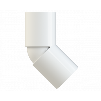 S/WELD 45 DEG OBTUSE OFFSET BEND; WHITE