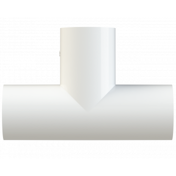 S/WELD 90 DEG TEE; WHITE