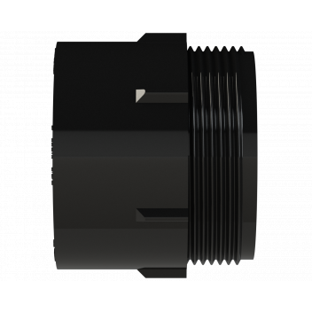 POLYPIPE S2000 MUPVC 50MM SCKT X MI CONNECTOR - BLACK