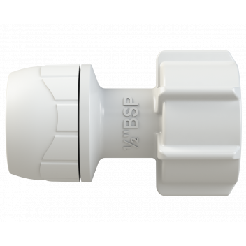 POLYPLUMB ENHANCED - 10X1/2\" HAND TIGHT TAP CONNECTOR - WHITE