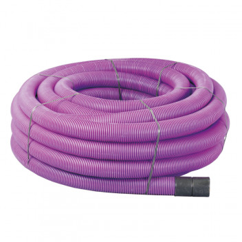 (MWC) TWINWALL DUCTING - 110MM X 50M - PURPLE (INC. COUP)