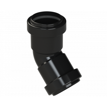 PUSHFIT OBTUSE BEND 45DEG; 32MM BLACK