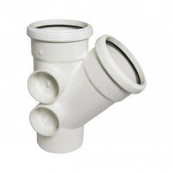 FLOPLAST RING-SEAL BRANCH 135 DEG;4\"/110MM SOIL WHITE