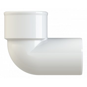 POLYPIPE S2000 32MM MUPVC 90DEG CONVERSION BEND - WHITE