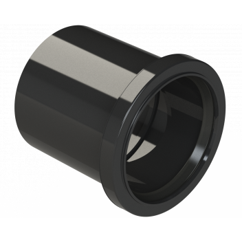 POLYPIPE RING-SEAL SINGLE SOCKET; 3\"/82MM BLACK