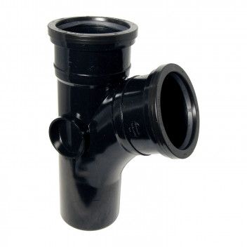 FLOPLAST RING-SEAL BRANCH 112.5 DEG;4\"/110MM SOIL BLACK