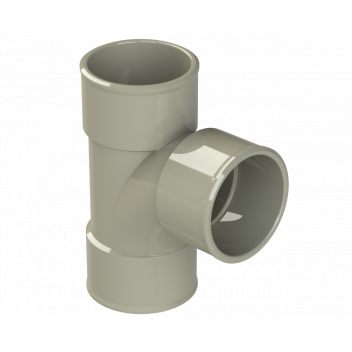 POLYPIPE S2000 40MM MUPVC 92.5DEG SWEPT TEE - SOLV GREY