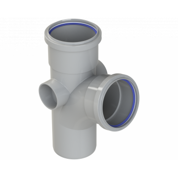 POLYPIPE RING-SEAL SINGLE BRANCH;4\"/110MM 104D EQ GY