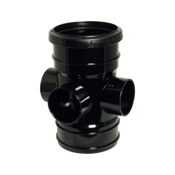 FLOPLAST RING-SEAL D/S BOSS PIPE;4\"/110MM SOIL BLACK