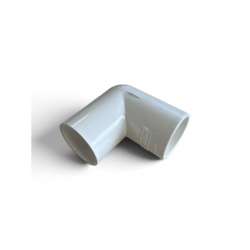 E. TUPLING OVERFLOW 90 DEG KNUCKLE BEND 21.5MM - WHITE