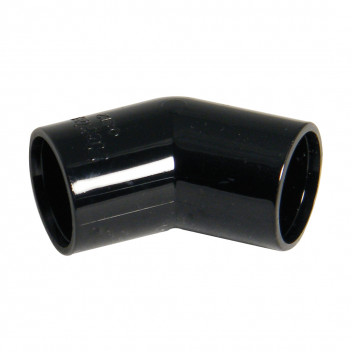 FLO OVERFLOW BEND 45 DEG OBTUSE OFFSET; BLK