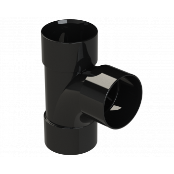 S/WELD SWEPT TEE 92.5DEG; 40MM BLACK