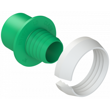 POLYFAST LIGHT GREEN PE ADAPTOR SET;25MM