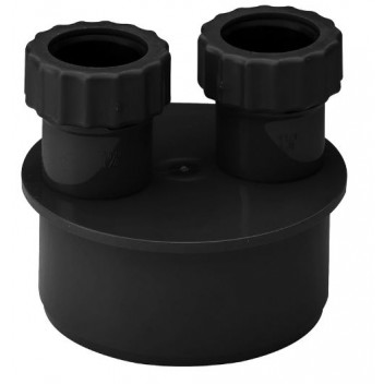 E.TUPLING 32MM SINGLE WASTE ADAPTOR - BLACK