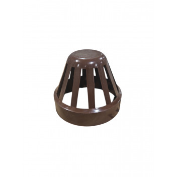 E.TUPLING 4\" SOIL VENT TERMINAL (BIRD CAGE) - BROWN